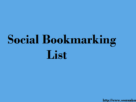 Social Bookmarking List