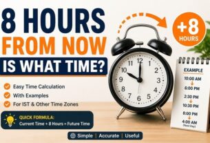 8 Hours From Now Is What Time