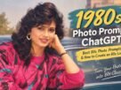 1980s photo prompt ChatGPT showing a vintage 80s-style portrait